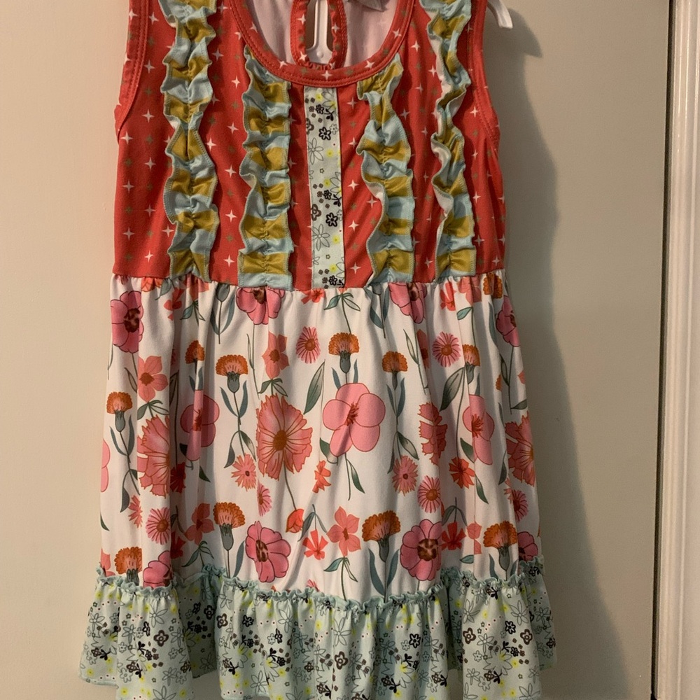 Red and White Ruffle Halter Sundress